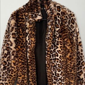 Leopard Print Teddy Jacket